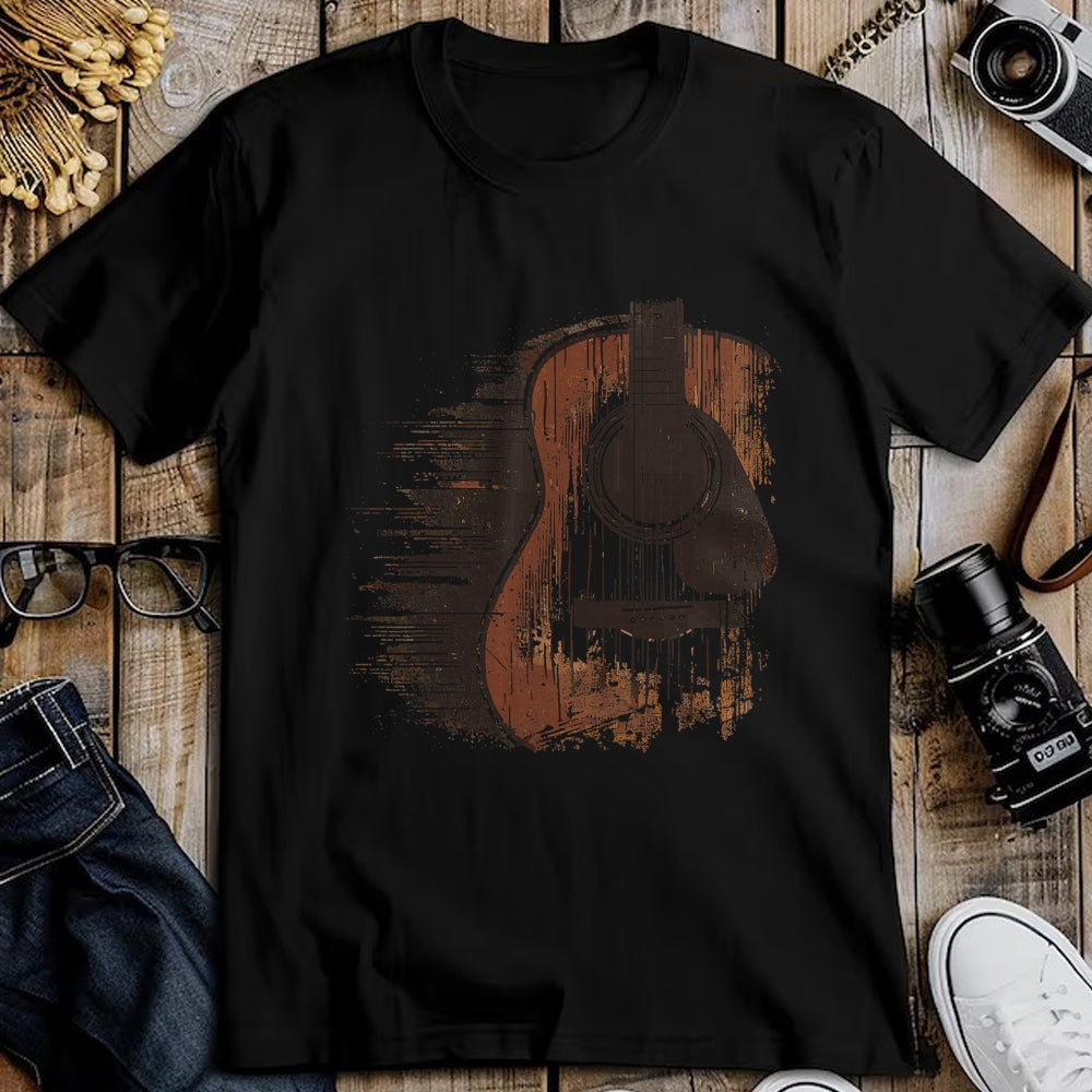 Guitar Lover Shirt, Funny Guitar UnisexT-Shirt/Hoodie/Sweatshirt HLT00 - Musician Guitarist Distressed Acoustic Guitar T-Shirt, Unisex-Adults, Blue, Small, Short Sleeve