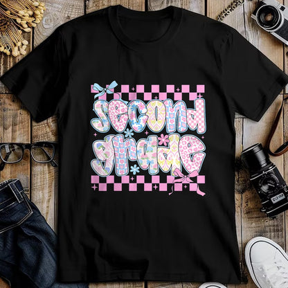 Best Student Shirt, Funny Back To School UnisexT-Shirt/Hoodie/Sweatshirt HLT00 - Second 2nd Grade Coquette Bow Back to School Teacher Girls T-Shirt