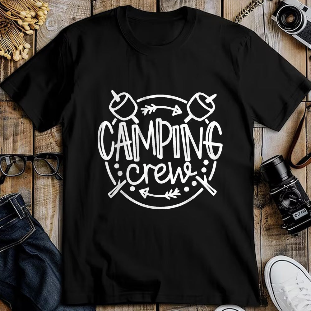 Funny Camping Shirt, Gift For Camping Lover Unisex T-Shirt/Hoodie/Sweatshirt HLT00 - Camping Matching Shirts for Family Camper Group Camping Crew T-Shirt, Women, Black, X-Large