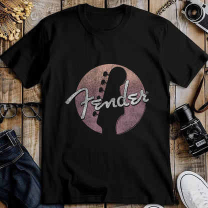 Guitar Lover Shirt, Funny Guitar UnisexT-Shirt/Hoodie/Sweatshirt HLT00 - Fender Circle Guitar Headstock Logo T-Shirt