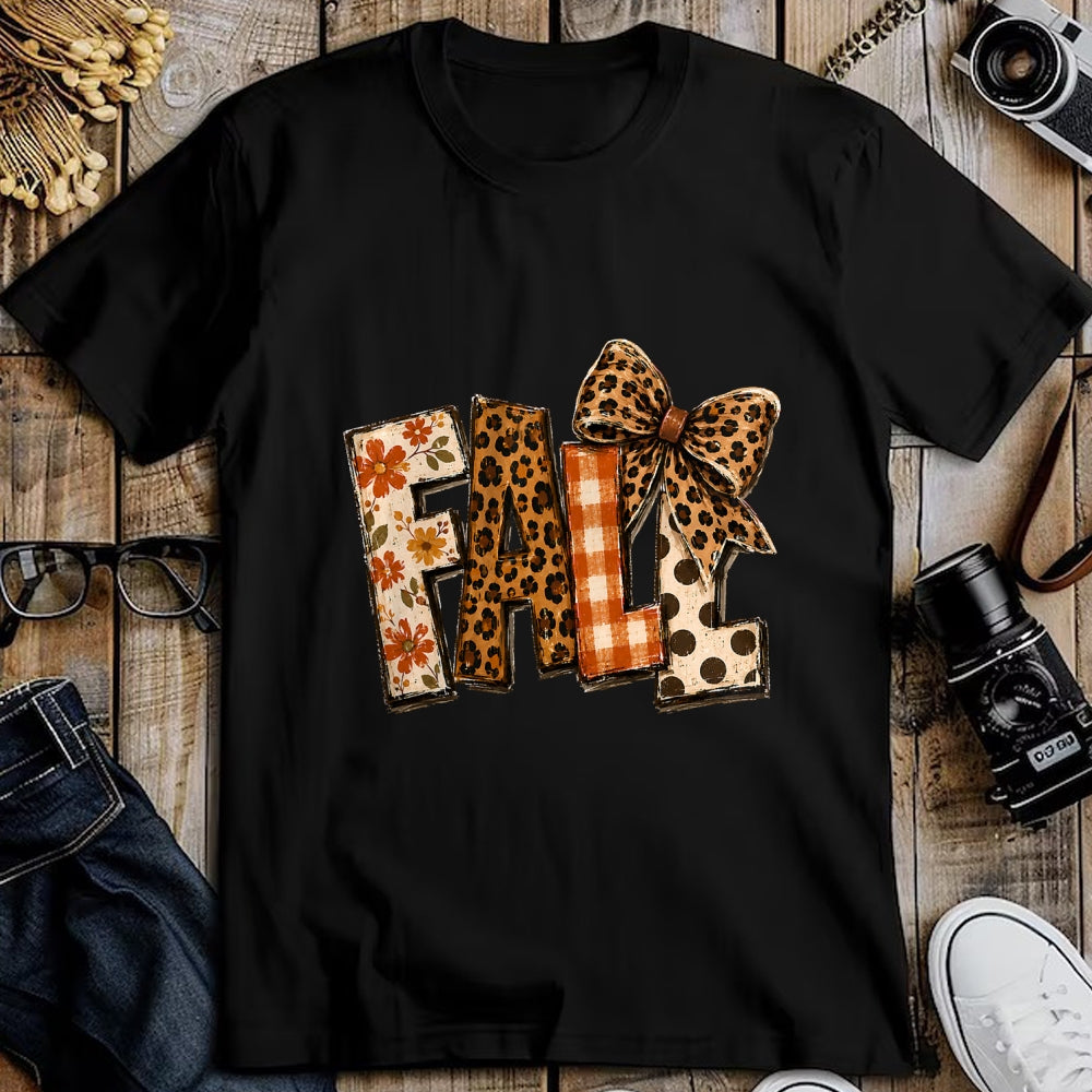 Best Thanksgiving Family Shirt , Funny Thanksgiving UnisexT-Shirt/Hoodie/Sweatshirt HLT00 - Fall Coquette Bow Leopard Pumpkin Leaves Thanksgiving Autumn T-Shirt