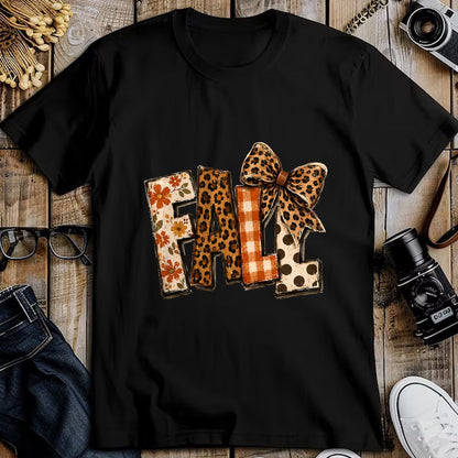 Best Thanksgiving Family Shirt , Funny Thanksgiving UnisexT-Shirt/Hoodie/Sweatshirt HLT00 - Fall Coquette Bow Leopard Pumpkin Leaves Thanksgiving Autumn T-Shirt