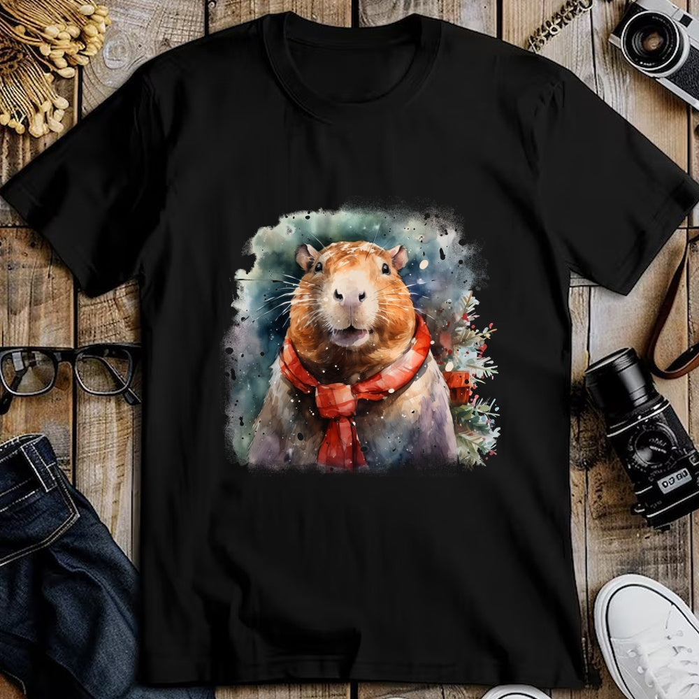 Cute Capybara Shirt, Funny Capybara Unisex T-Shirt/Hoodie/Sweatshirt HLT00 - Capybara Christmas Long Sleeve T-Shirt (1)