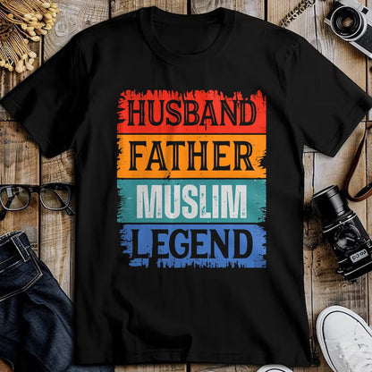 Gift for Dad Shirt, Funny Dad Unisex T-Shirt/Hoodie/Sweatshirt HLT00 – Father Husband MUSLIM Legend Proud Dad Funny Retro Papa T-Shirt