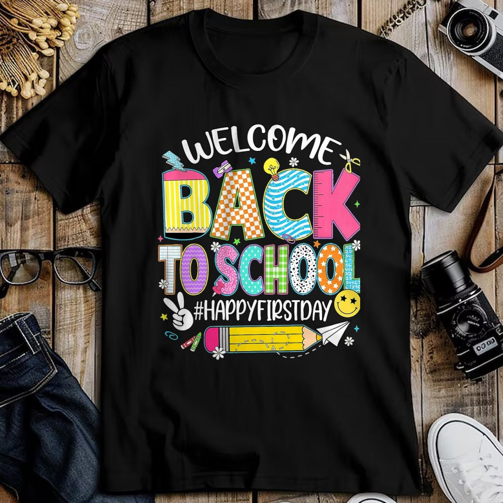 Best Student Shirt, Funny Back To School UnisexT-Shirt/Hoodie/Sweatshirt HLT00 - Welcome Back to School Happy First Day of School Teacher Kid T-Shirt, Men, Black, 3X-Large