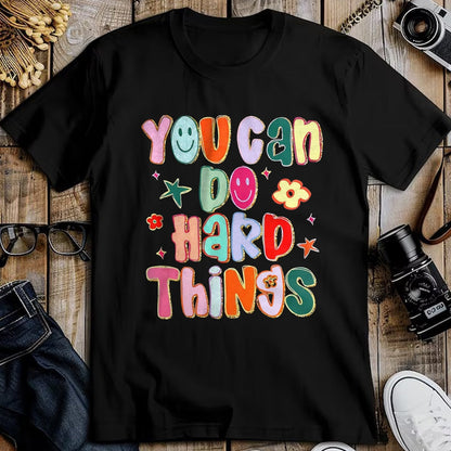 Best Student Shirt, Funny Back To School UnisexT-Shirt/Hoodie/Sweatshirt HLT00 - You Can Do Hard Things First Day of School Back to School T-Shirt, Men, Black, Small