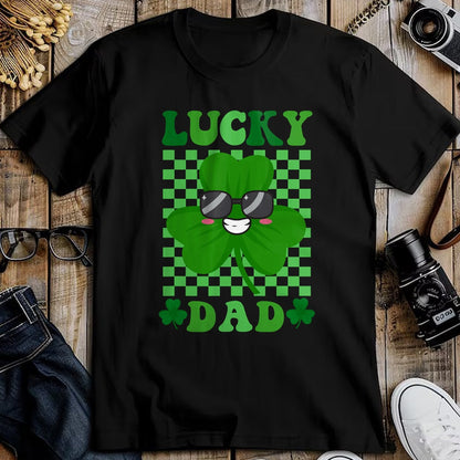 Gift for Dad Shirt, Funny Dad Unisex T-Shirt/Hoodie/Sweatshirt HLT00 – Lucky Dad Rainbow St Patricks Day Lucky Dad T-Shirt