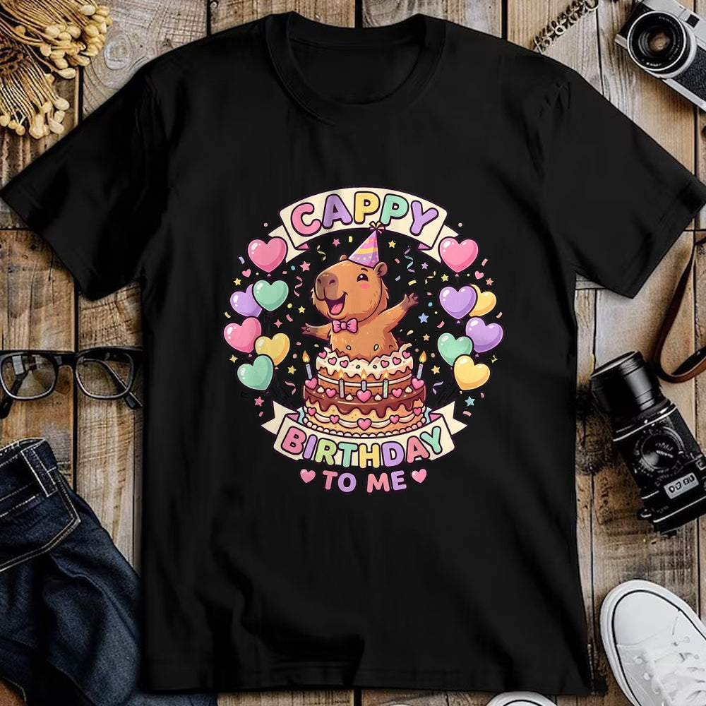 Cute Capybara Shirt, Funny Capybara UnisexT-Shirt/Hoodie/Sweatshirt HLT00 - Capybara Birthday Kawaii Girl Cappy Birthday to Me T-Shirt
