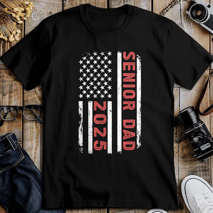 Gift for Dad Shirt, Funny Dad Unisex T-Shirt/Hoodie/Sweatshirt HLT00 – Senior Dad 2025 US Flag Class Of 2025 Dad Of Senior 2025 T-Shirt