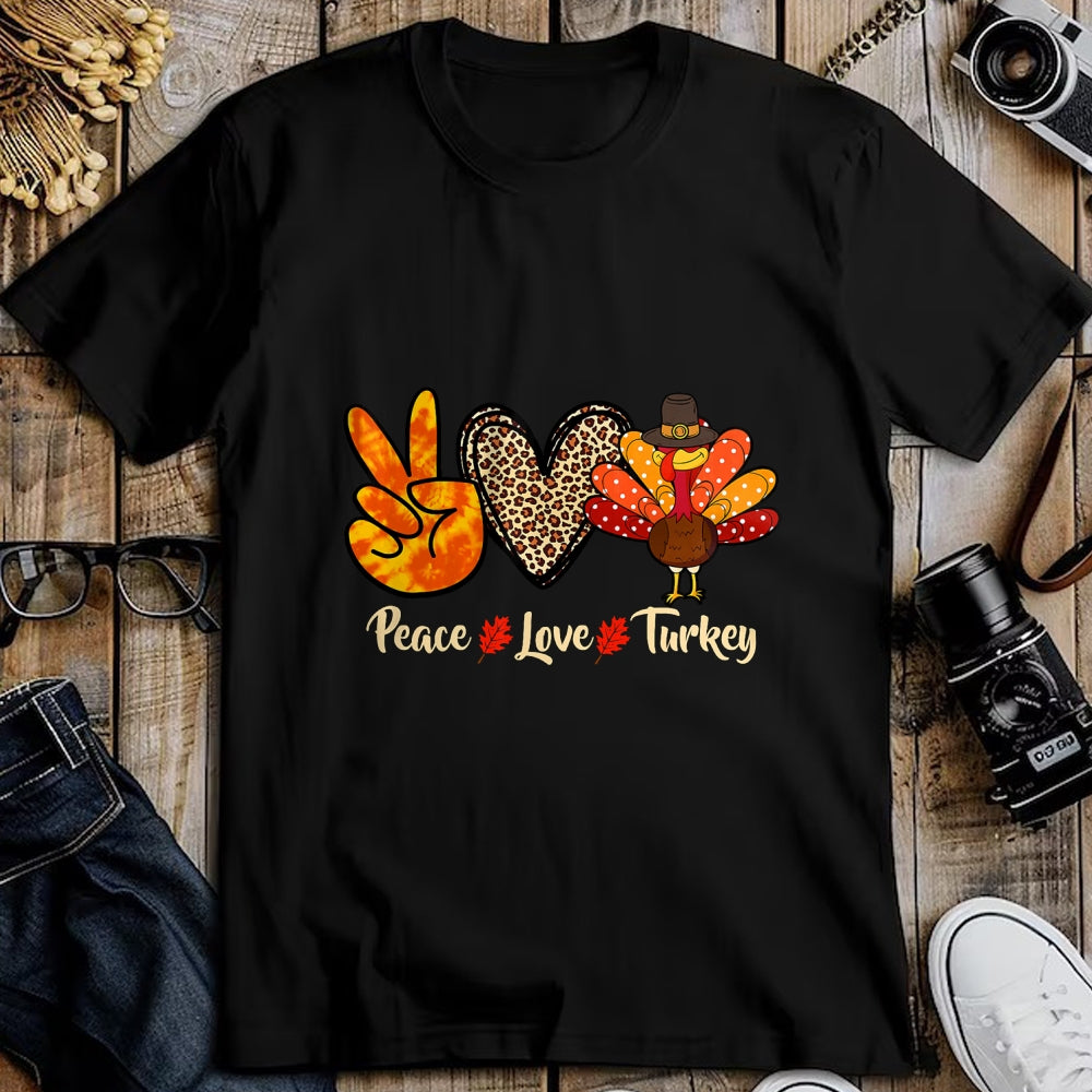 Best Thanksgiving Family Shirt , Funny Thanksgiving UnisexT-Shirt/Hoodie/Sweatshirt HLT00 - Peace Love Turkey Little Pilgrim Thanksgiving Womens Girls T-Shirt