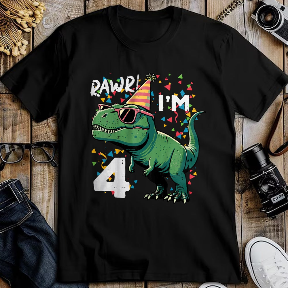 Best Dinosaur Lover Shirt, Funny Dinosaur UnisexT-Shirt/Hoodie/Sweatshirt HLT00 - Kids 4th Birthday Trex Rawr Im 4 Years Old Bday Dino Boys Kids T-Shirt