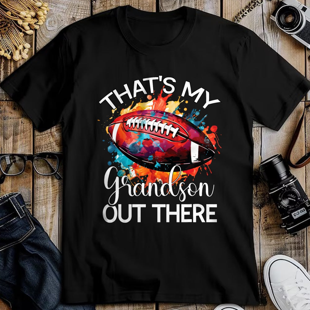 Best Grandma Shirt, Proud Grandma Unisex T-Shirt/Hoodie/Sweatshirt HLT00 - That's My Grandson Out There Football Grandma Grandpa T-Shirt (2)