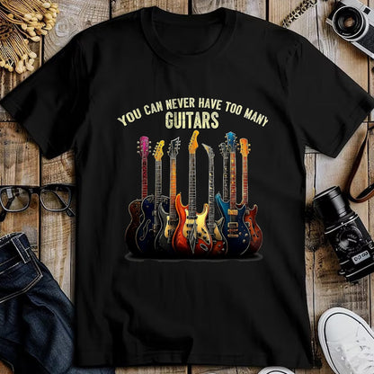 Guitar Lover Shirt, Funny Guitar UnisexT-Shirt/Hoodie/Sweatshirt HLT00 - Funny Music You Can Never Have Too Many Guitars T-Shirt, Men, Black, 3X-Large