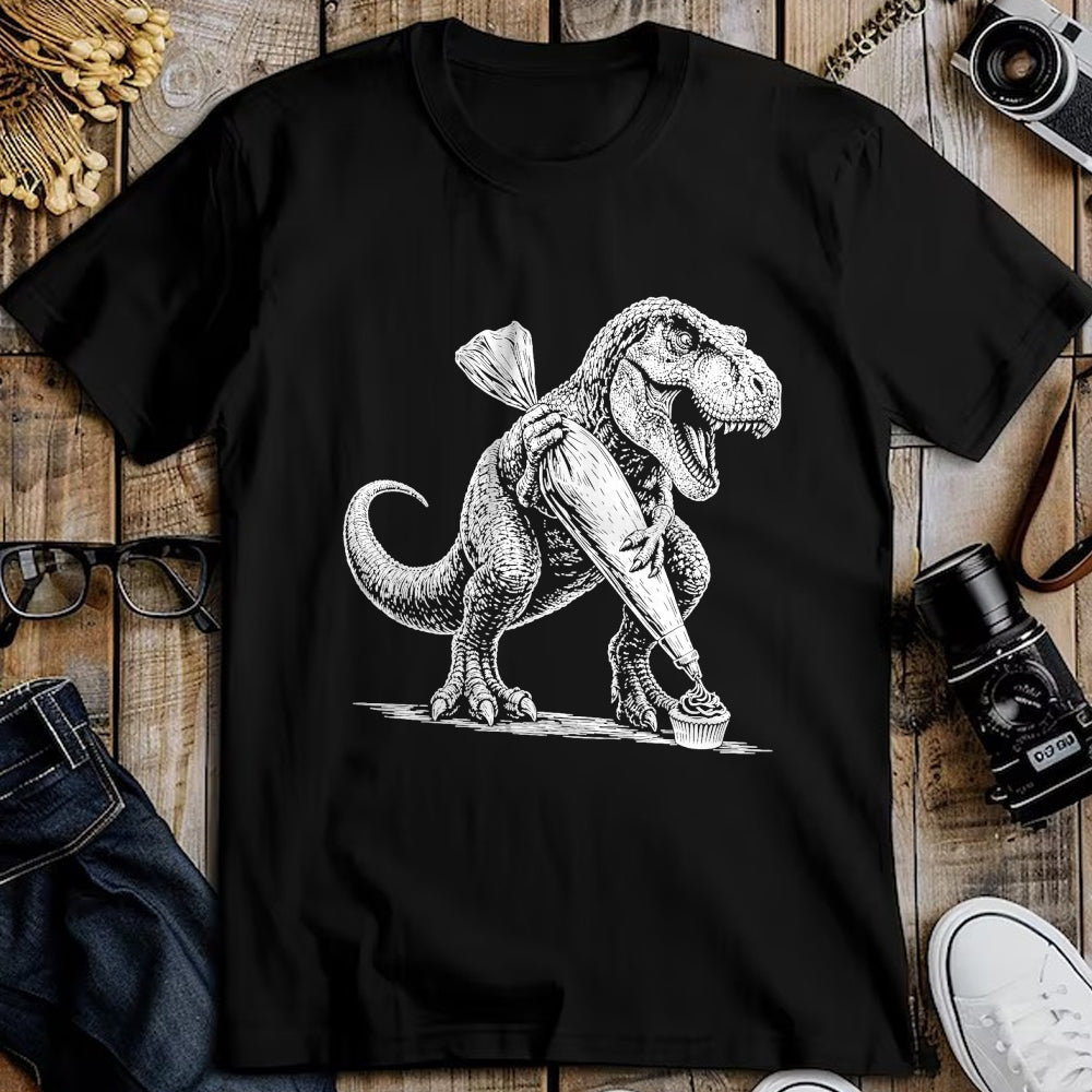Best Dinosaur Lover Shirt, Funny Dinosaur UnisexT-Shirt/Hoodie/Sweatshirt HLT00 - T-Rex Baking Cupcake Dinosaur Pastry Chef Cook T-Shirt