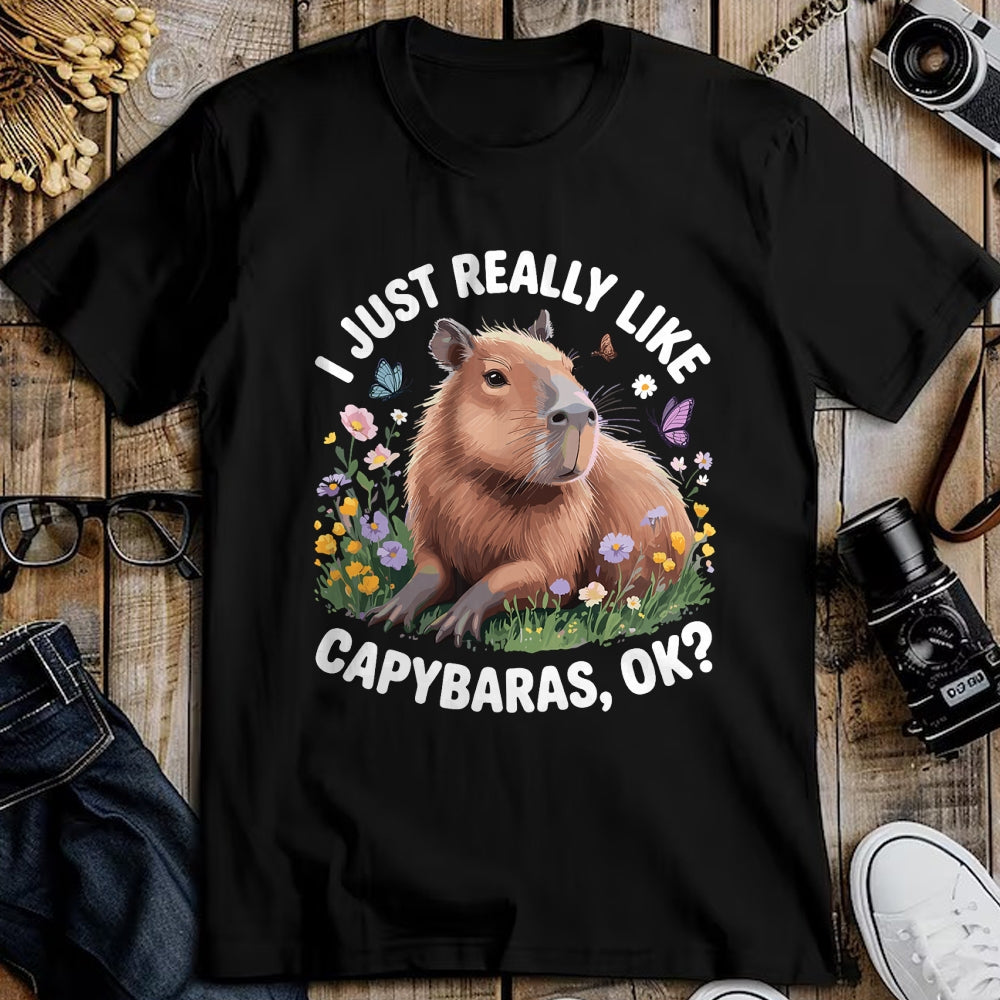Cute Capybara Shirt, Funny Capybara Unisex T-Shirt/Hoodie/Sweatshirt HLT00 - Funny Capybara Art for Men Women Kids Capy Rodent Capybara T-Shirt