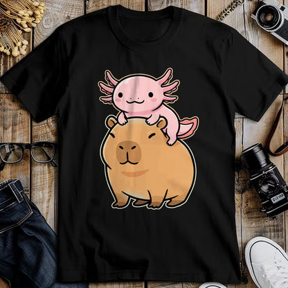 Cute Capybara Shirt, Funny Capybara Unisex T-Shirt/Hoodie/Sweatshirt HLT00 - Capybara Axolotl Kawaii Animal T-Shirt