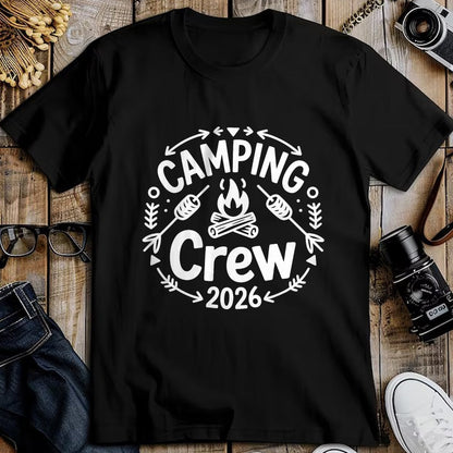 Funny Camping Shirt, Gift For Camping Lover Unisex T-Shirt/Hoodie/Sweatshirt HLT00 - Camping Crew 2026 Family Matching Camp Group Squad Team T-Shirt