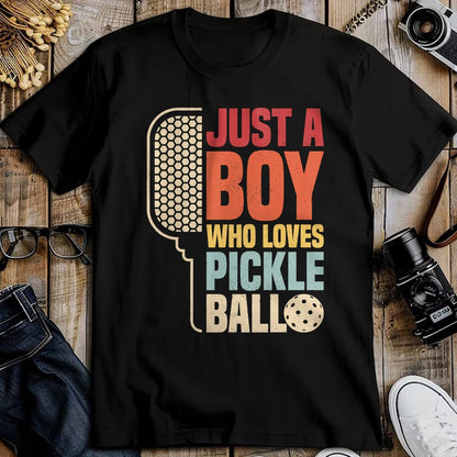 Funny Pickleball Shirt, Pickleball Lover Unisex T-Shirt/Hoodie/Sweatshirt HLT00 - Vintage Just A Boy Who Loves Pickleball Boys Kids Pickleball T-Shirt
