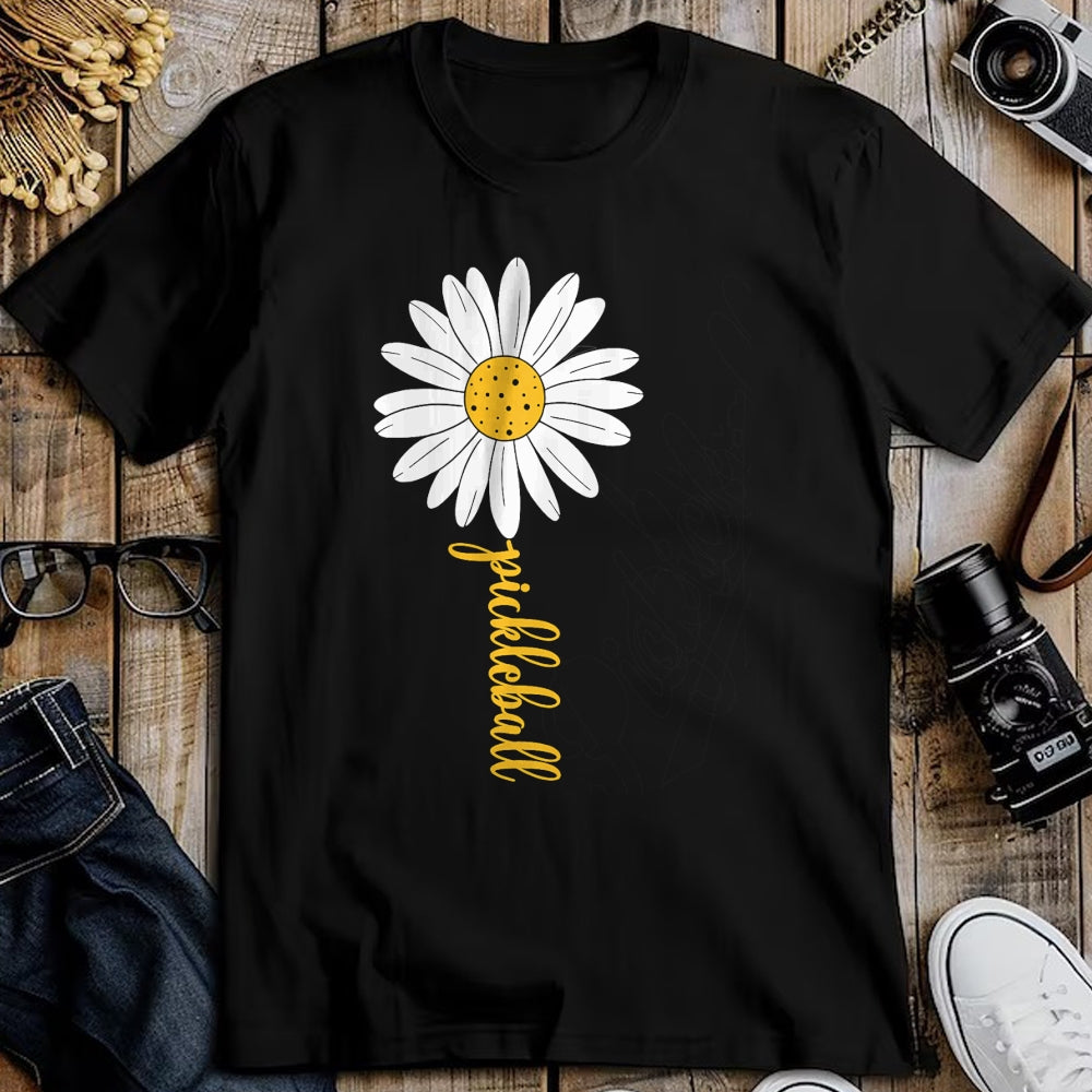 Funny Pickleball Shirt, Pickleball Lover Unisex T-Shirt/Hoodie/Sweatshirt HLT00 - Pickleball Daisy Flower T-Shirt