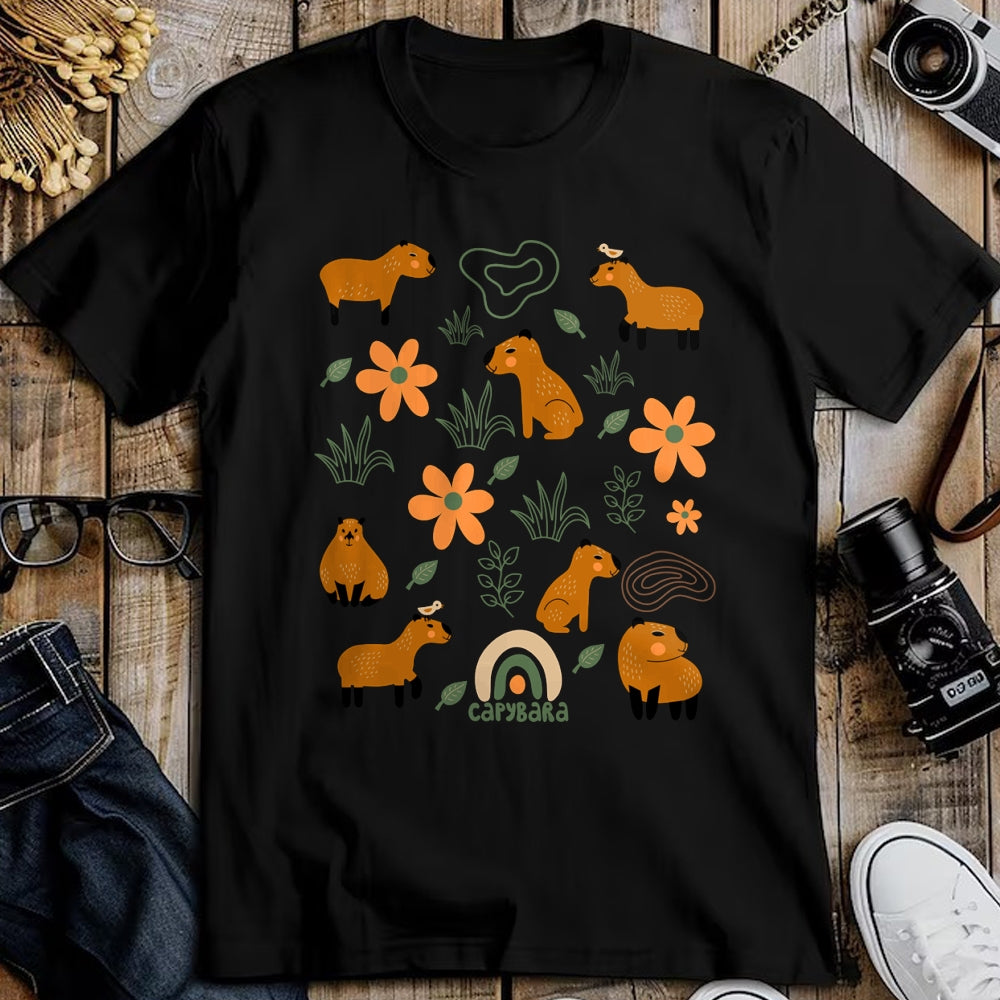 Cute Capybara Shirt, Funny Capybara Unisex T-Shirt/Hoodie/Sweatshirt HLT00 - Capybara Long Sleeve T-Shirt (2)