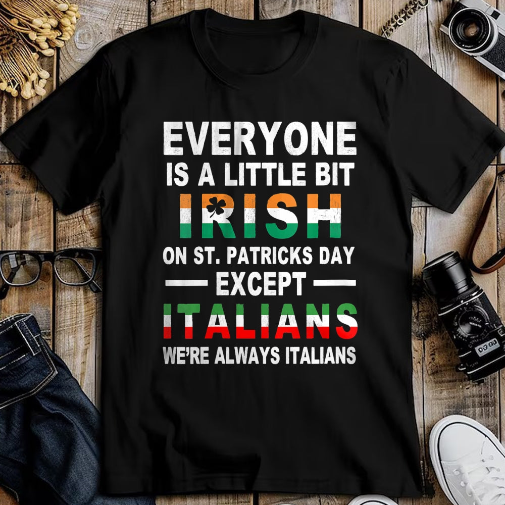 Patrick Day Shirts for Family, Funny Patrick Day shirts, st patrick's day Unisex T-Shirt/Hoodie/Sweatshirt HLT00 - Womens Everyone Is A Little Irish On St Patrick Day Except Italians V-Neck T-Shirt (1)
