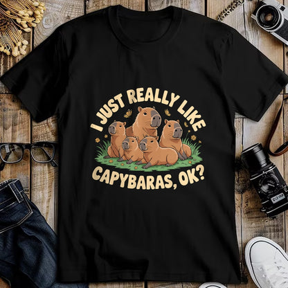 Cute Capybara Shirt, Funny Capybara Unisex T-Shirt/Hoodie/Sweatshirt HLT00 - Funny Bit of A Mess Capybara Meme Graphic for Women T-Shirt