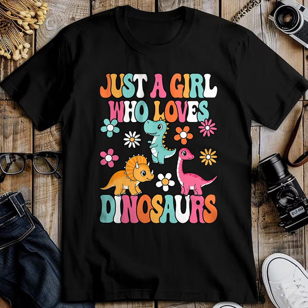 Best Dinosaur Lover Shirt, Funny Dinosaur UnisexT-Shirt/Hoodie/Sweatshirt HLT00 - Just A Girl Who Loves Dinosaurs Cute Groovy Dino Lover Kids T-Shirt