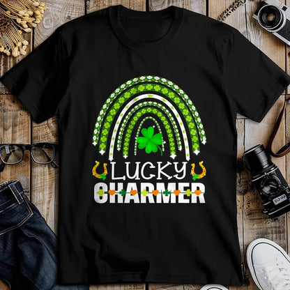 Patrick Day Shirts for Family, Funny Patrick Day shirts, st patrick's day Unisex T-Shirt/Hoodie/Sweatshirt HLT00 - Lucky Charmer Funny St Patrick Day  Rainbow Shamrock T-Shirt