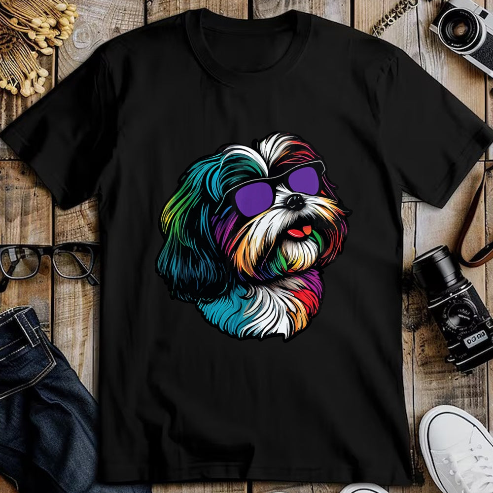 Dog Love Shirt, Dog Lover Gift T-Shirt/Hoodie/Sweatshirt HLT00 - Dad Mom Cool Dog Sunglasses - Shih Tzu T-Shirt
