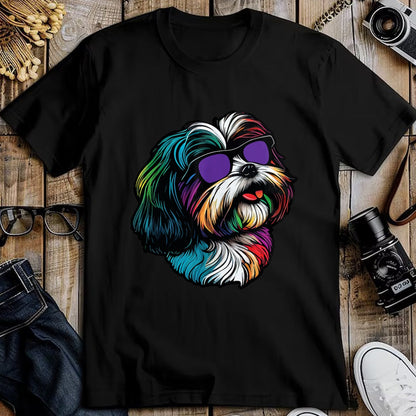 Dog Love Shirt, Dog Lover Gift T-Shirt/Hoodie/Sweatshirt HLT00 - Dad Mom Cool Dog Sunglasses - Shih Tzu T-Shirt