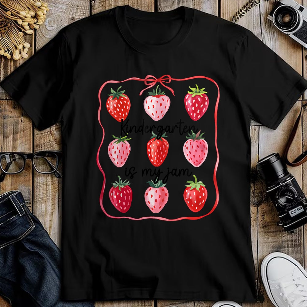 Best Student Shirt, Funny Back To School UnisexT-Shirt/Hoodie/Sweatshirt HLT00 - Kindergarten is My Jam Strawberry Teacher Kid Back to School T-Shirt