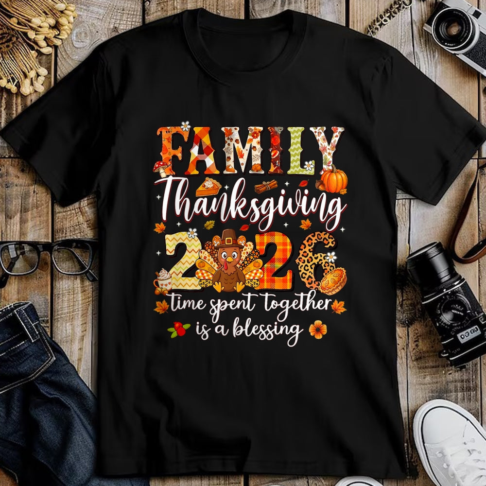 Best Thanksgiving Family Shirt , Funny Thanksgiving UnisexT-Shirt/Hoodie/Sweatshirt HLT00 - Family Thanksgiving 2026 Thankful for My Tribe Turkey T-Shirt