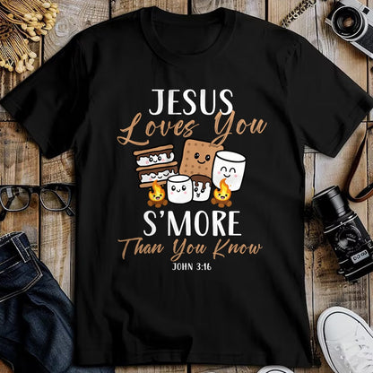 Funny Camping Shirt, Gift For Camping Lover Unisex T-Shirt/Hoodie/Sweatshirt HLT00 - Jesus Loves You S_More Christian Church Camper Camping Lover T-Shirt
