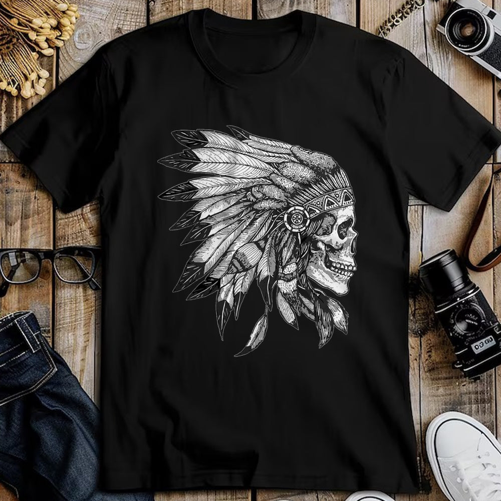 Native American T-Shirts, Vintage Native American Unisex T-Shirt/Hoodie/Sweatshirt HLT00 - American Motorcycle Skull Native Indian Eagle Chief Vintage