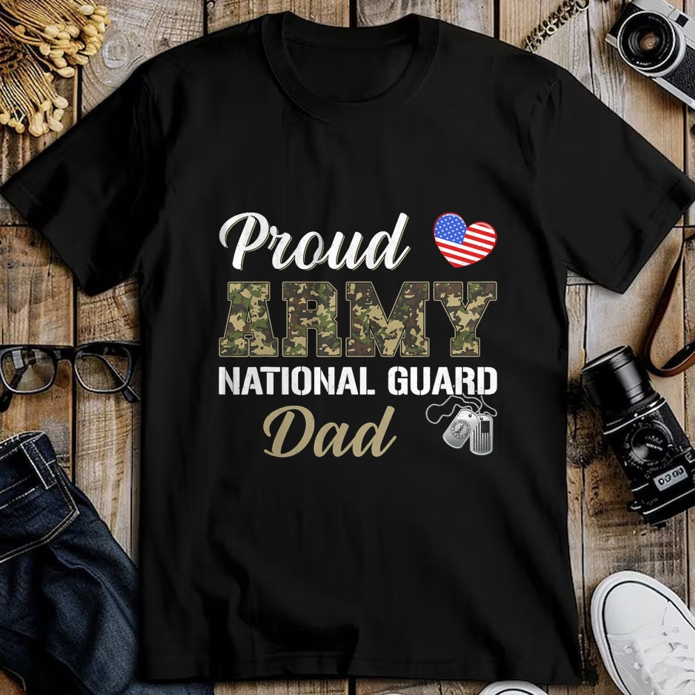 Gift for Dad Shirt, Funny Dad Unisex T-Shirt/Hoodie/Sweatshirt HLT00 – Vintage Proud Army National Guard Dad Military Pride Costume T-Shirt