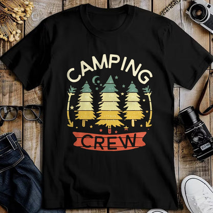 Funny Camping Shirt, Gift For Camping Lover Unisex T-Shirt/Hoodie/Sweatshirt HLT00 - Camping Crew Shirt Kids Family Camping Shirts Matching Group T-Shirt, Men, Black, 3X-Large