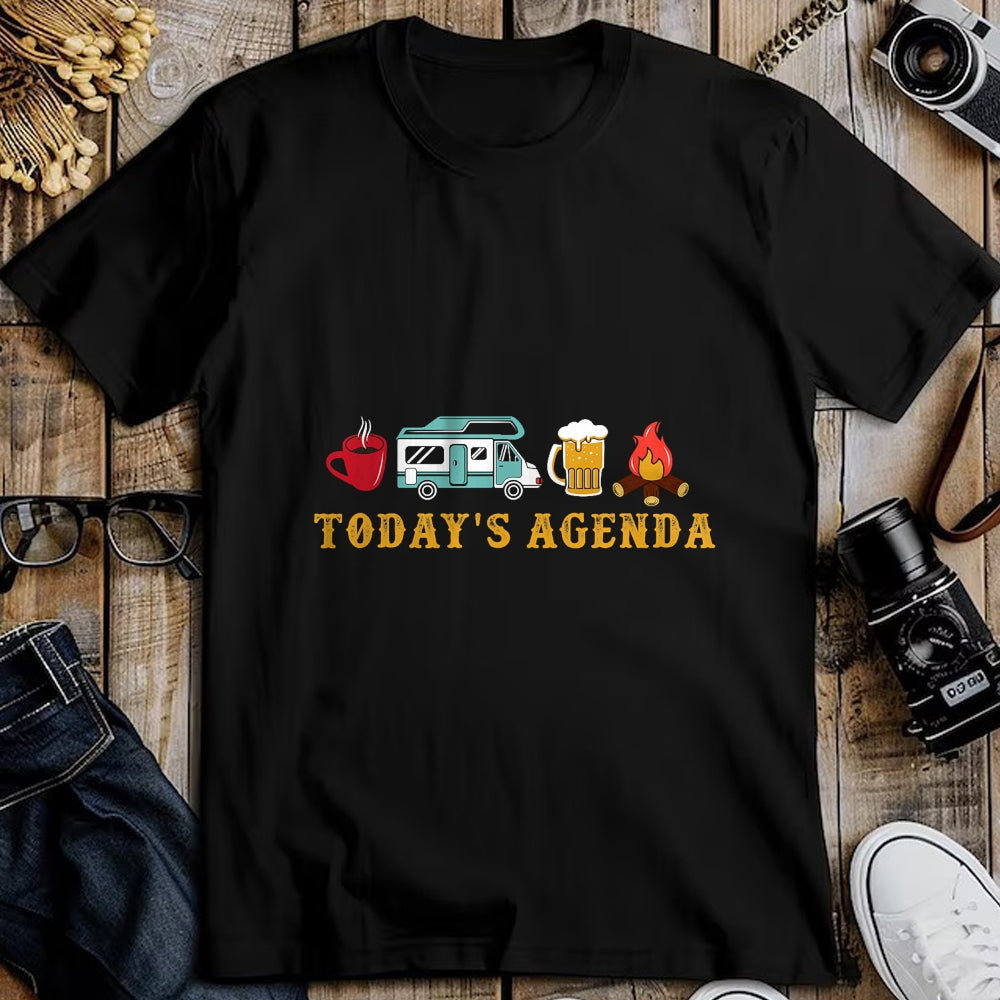 Funny Camping Shirt, Gift For Camping Lover Unisex T-Shirt/Hoodie/Sweatshirt HLT00 - RV Camping Lover Agenda T-Shirt