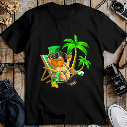 Patrick Day Shirts for Family, Funny Patrick Day shirts, st patrick's day Unisex T-Shirt/Hoodie/Sweatshirt HLT00 - Lucky Irish Leprechaun Hawaiian Surfing St Patrick Day Retro T-Shirt