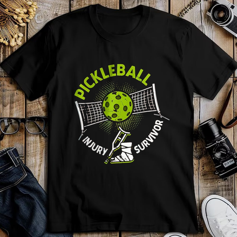 Funny Pickleball Shirt, Pickleball Lover Unisex T-Shirt/Hoodie/Sweatshirt HLT00 - Pickleball Injury Survivor Funny Pickle Sports Player for Seniors T-Shirt