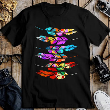 Native American T-Shirts, Vintage Native American Unisex T-Shirt/Hoodie/Sweatshirt HLT00 - Colorful Feathers American Indian Pride Native American