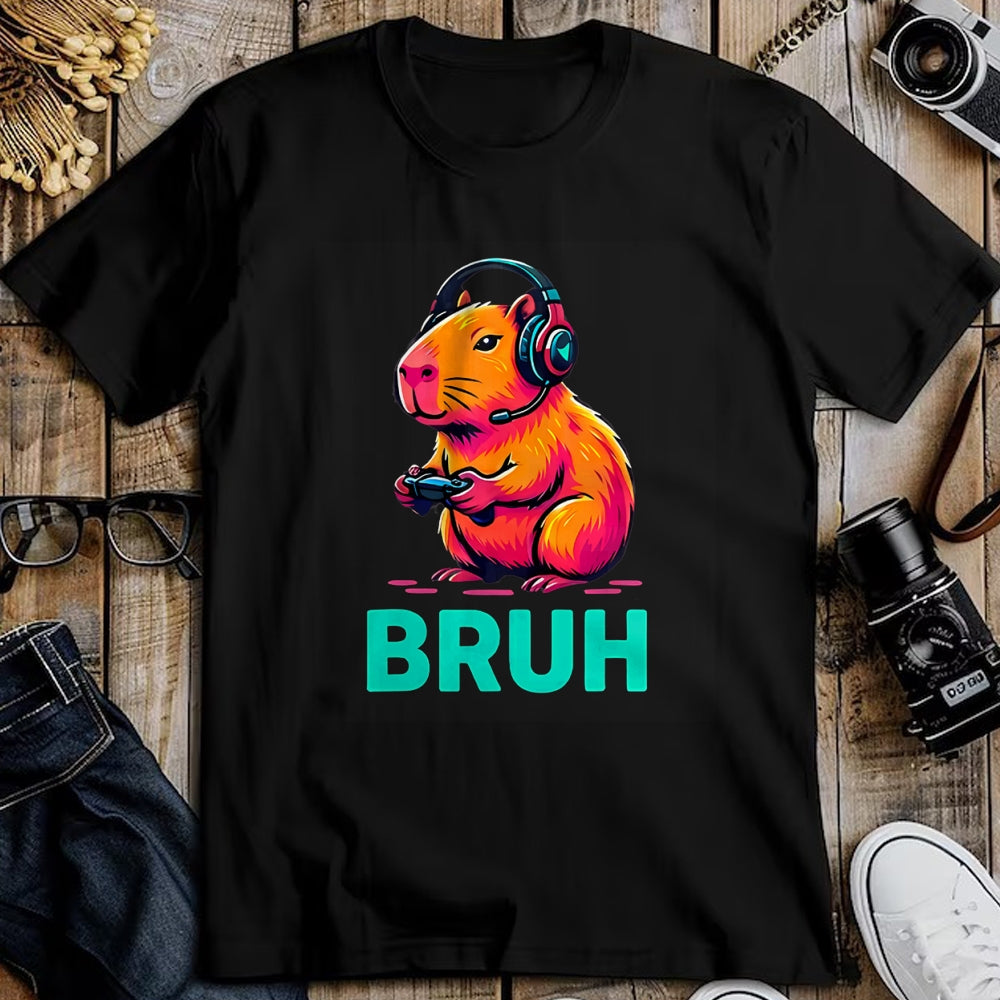 Cute Capybara Shirt, Funny Capybara UnisexT-Shirt/Hoodie/Sweatshirt HLT00 - Bruh Capybaras Bruh Video Games Boys Capybara T-Shirt