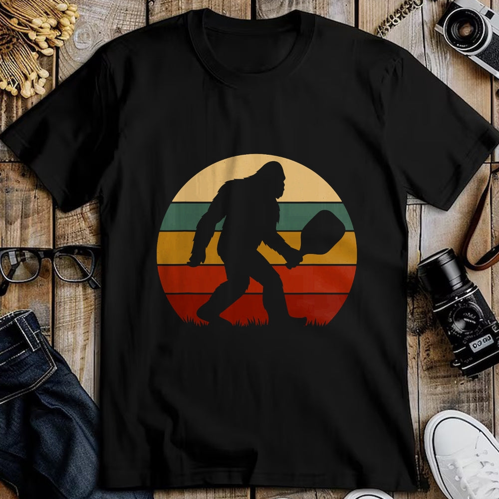 Funny Pickleball Shirt, Pickleball Lover Unisex T-Shirt/Hoodie/Sweatshirt HLT00 - Pickleball Bigfoot Retro Lovers Players Tee Men Women T-Shirt