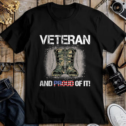 Gift for Dad Shirt, Funny Dad Unisex T-Shirt/Hoodie/Sweatshirt HLT00 – Veteran and Proud of it  Veterans & Father_s Day T-Shirt