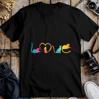 Cat Love Shirt, Funny Cat Lover Gift UnisexT-Shirt/Hoodie/Sweatshirt HLT00 - Love Cats Colorful Watercolor Decoration Cute Cat Toy T-Shirt