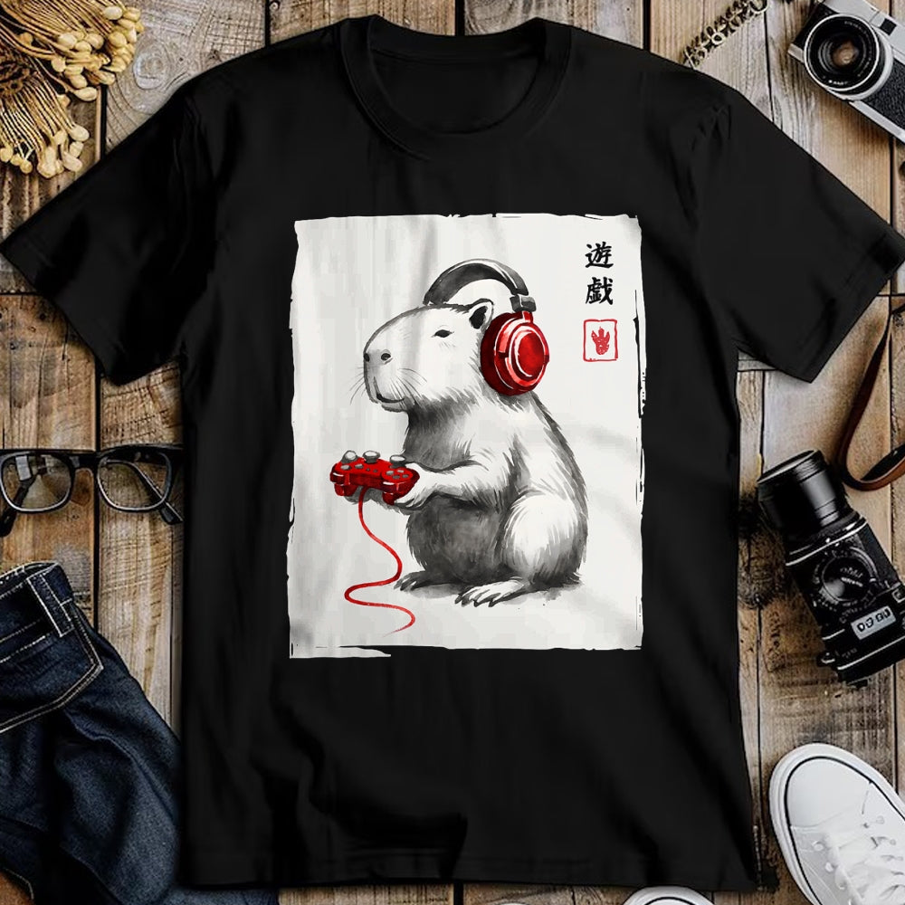 Cute Capybara Shirt, Funny Capybara Unisex T-Shirt/Hoodie/Sweatshirt HLT00 - Gamer Japanese Art Men Women Teens Kids Funny Capybara T-Shirt