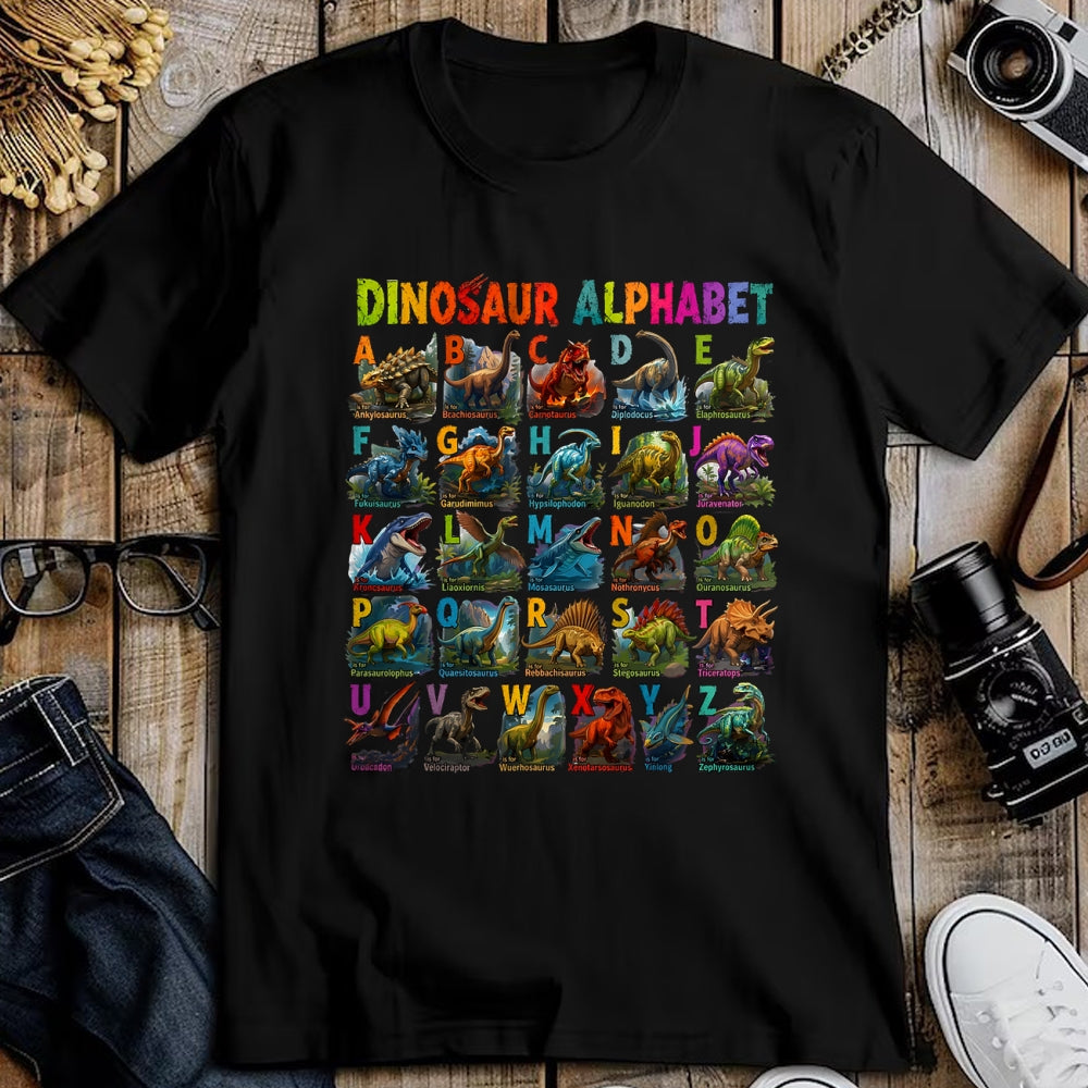 Best Dinosaur Lover Shirt, Funny Dinosaur UnisexT-Shirt/Hoodie/Sweatshirt HLT00 - Types of Dinosaurs Alphabet ABC A-Z Dino Lover Kids Boys T-Shirt