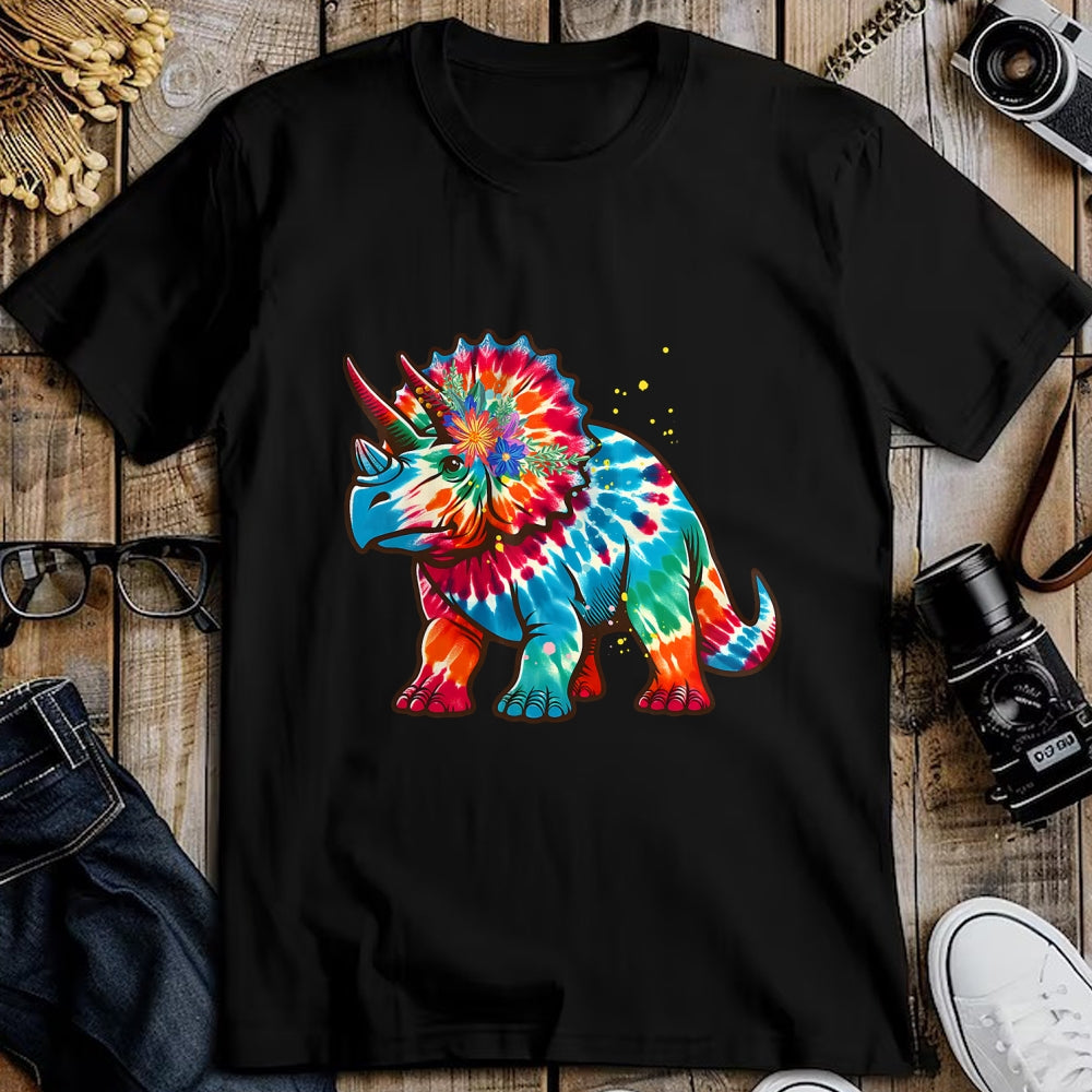 Best Dinosaur Lover Shirt, Funny Dinosaur UnisexT-Shirt/Hoodie/Sweatshirt HLT00 - Tie Dye Color Triceratops Tie Dyed Dinosaur Prehistoric Dino T-Shirt