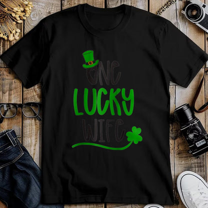 Best Wife Shirt, Wife and Husband Unisex T-Shirt/Hoodie/Sweatshirt HLT00 - Gift for wife T shirt, lucky wife   One Lucky Wife Irish St Patricks Day Womens Girls Funny Gift Rag