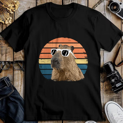 Cute Capybara Shirt, Funny Capybara Unisex T-Shirt/Hoodie/Sweatshirt HLT00 - Funny Capybara Vintage Long Sleeve T-Shirt
