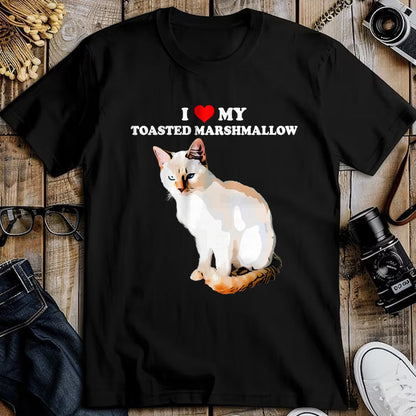 Cat Love Shirt, Funny Cat Lover Gift UnisexT-Shirt/Hoodie/Sweatshirt HLT00 - I Love My Toasted Marshmallow Flame Point Siamese Cat Kitten T-Shirt (1)